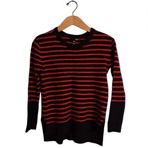 Striped Crewneck Sweater - Red/Black